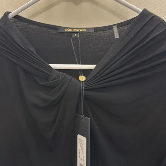 NWT KOBI HALPERIN Amanda Twist Neck Top - Picture 2 of 6